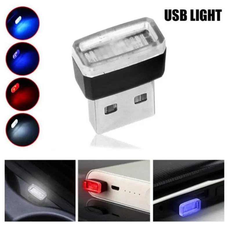 

1PCS Mini LED USB Atmosphere Lights Colorful Portable Car Ambient Light Decorative Lamp Emergency Lighting Автотовары